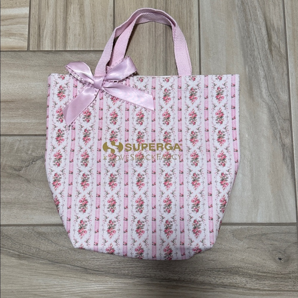 LoveShackFancy Pink Floral Tote Bag